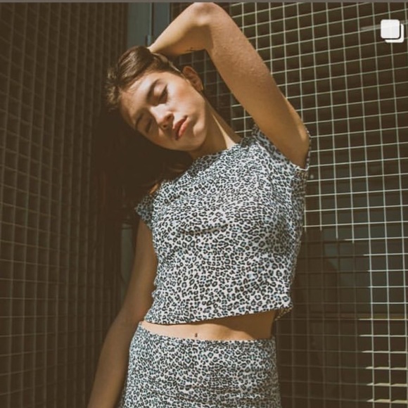 Brandy Melville Tops Brandy Melville Cheetah Ashlyn Top Poshmark